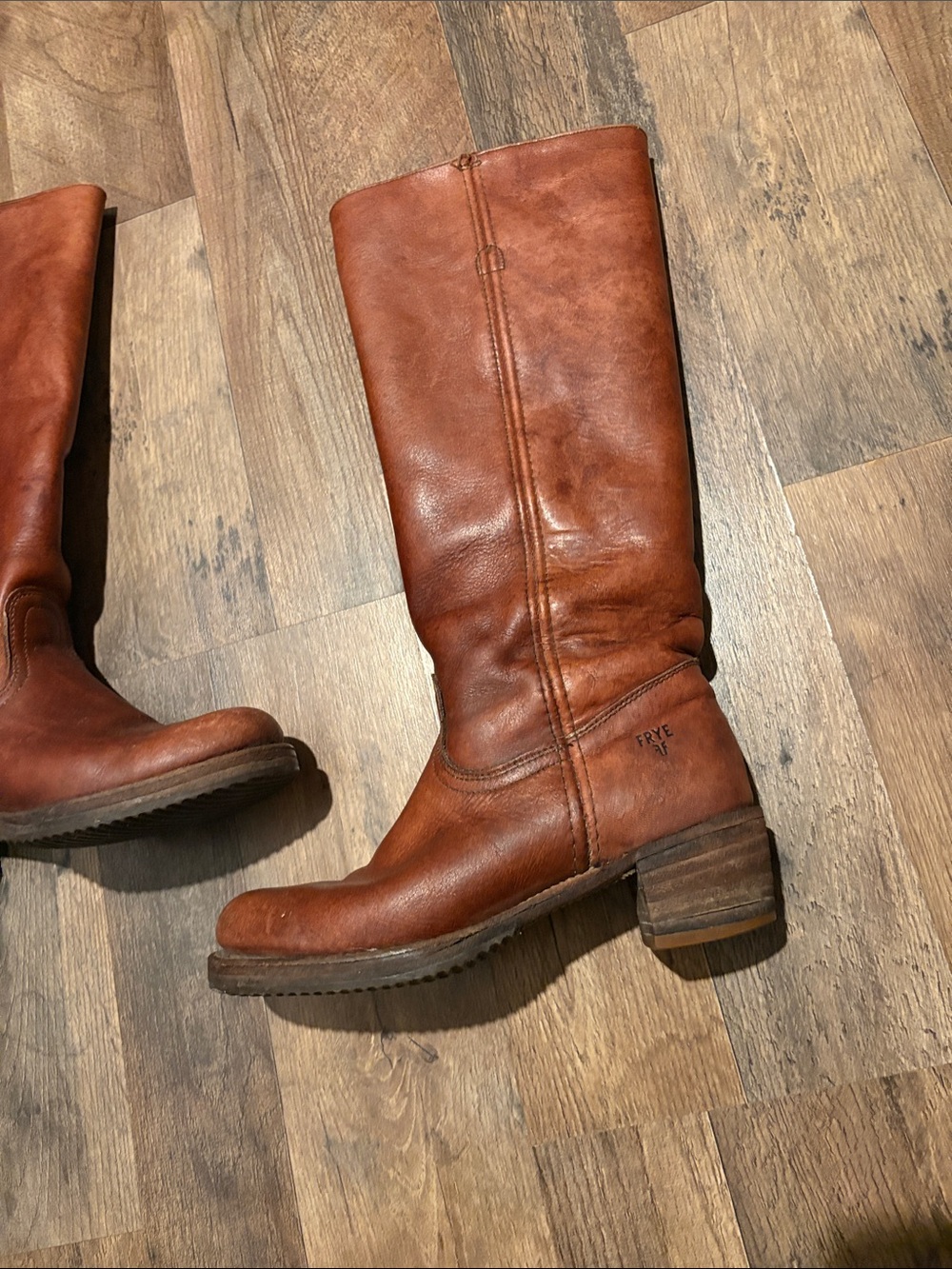 Frye Brown Leather Knee-High Boots - Picture 3 of 16